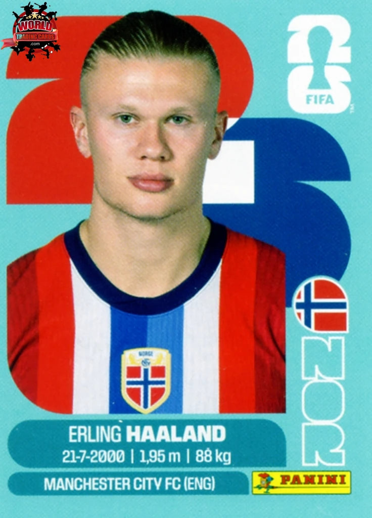 #NOR015 | Panini | Fifa World Cup Stickers | 2026 | Erling Haaland | Norway | Base