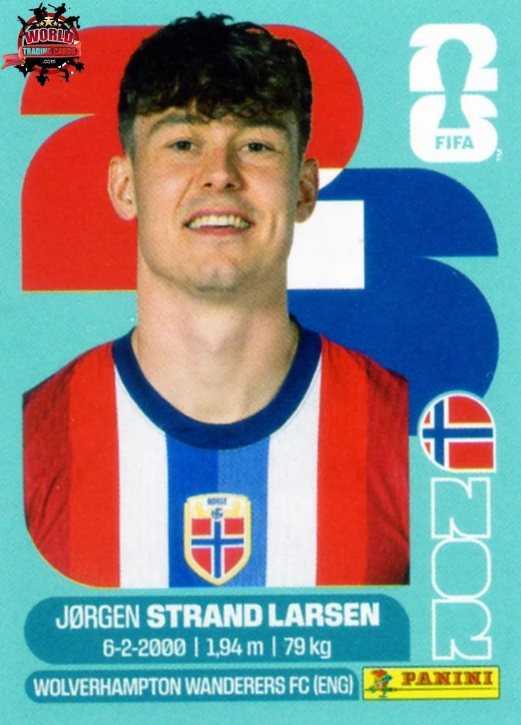 #NOR018 | Panini | Fifa World Cup Stickers | 2026 | Jorgen Strand Larsen | Norway | Base