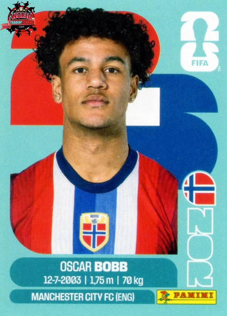 #NOR020 | Panini | Fifa World Cup Stickers | 2026 | Oscar Bobb | Norway | Base