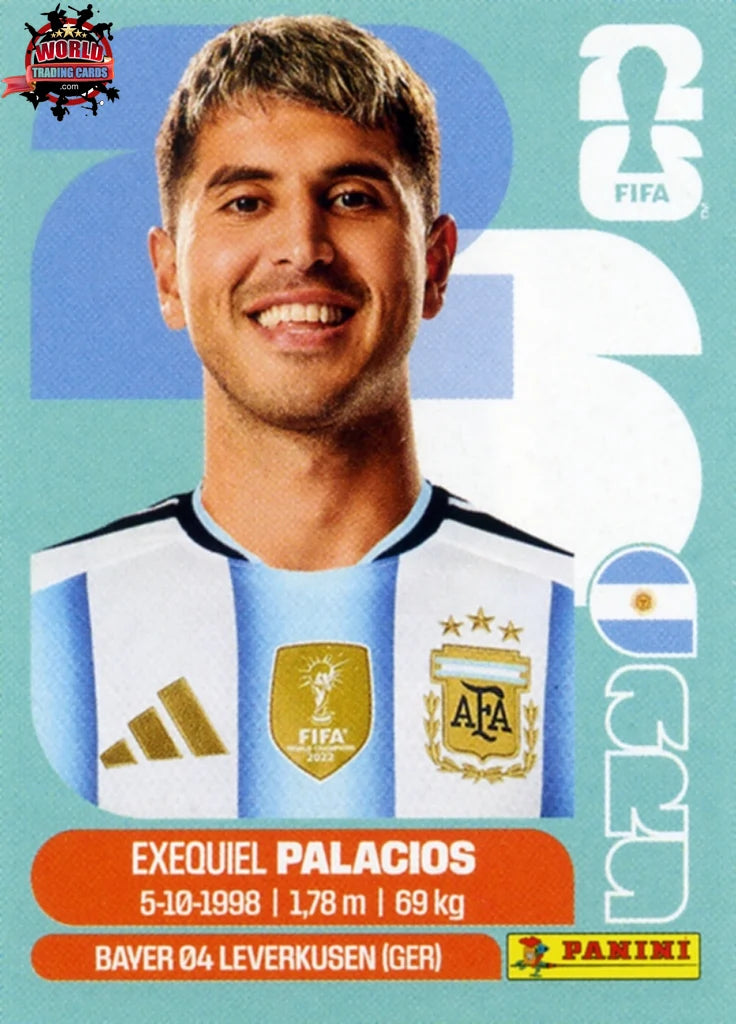 #ARG011 | Panini | Fifa World Cup Stickers | 2026 | Exequiel Palacios | Argentina | Base
