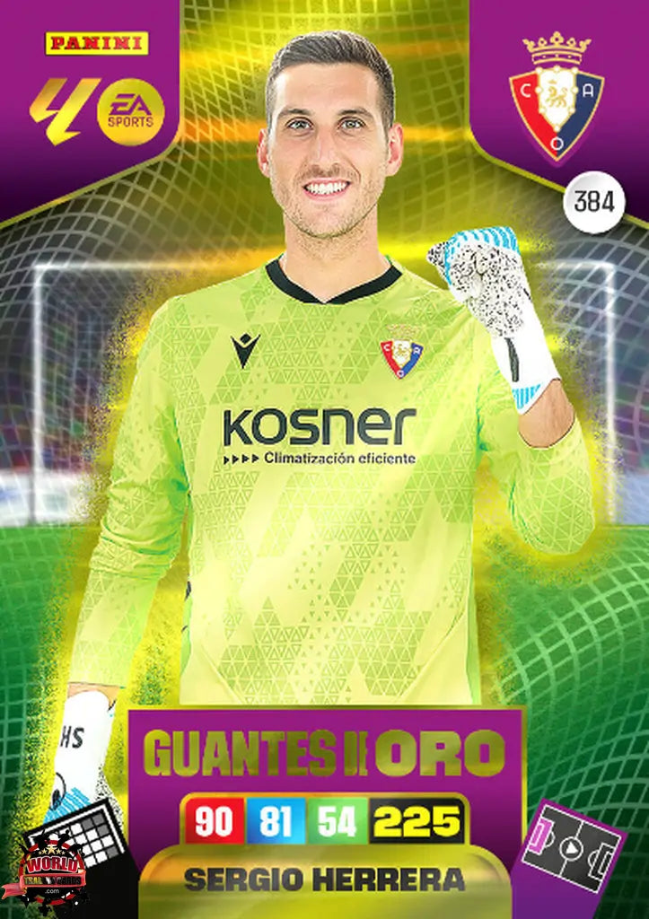 #384 | Adrenalyn XL | La Liga | 2025-2026 | Sergio Herrera | CA Osasuna | Guantes de Oro