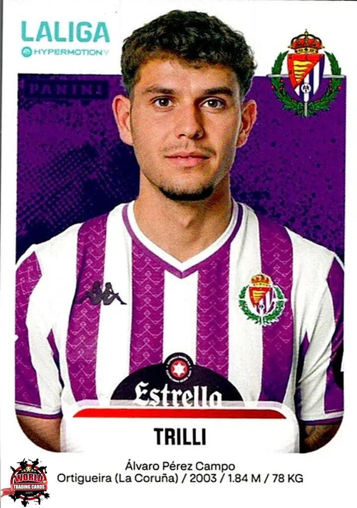 Cromo Trading Card Fútbol-Trilli-Real Valladolid CF-Panini La Liga HypermotionV 2025-2026-386-Basico