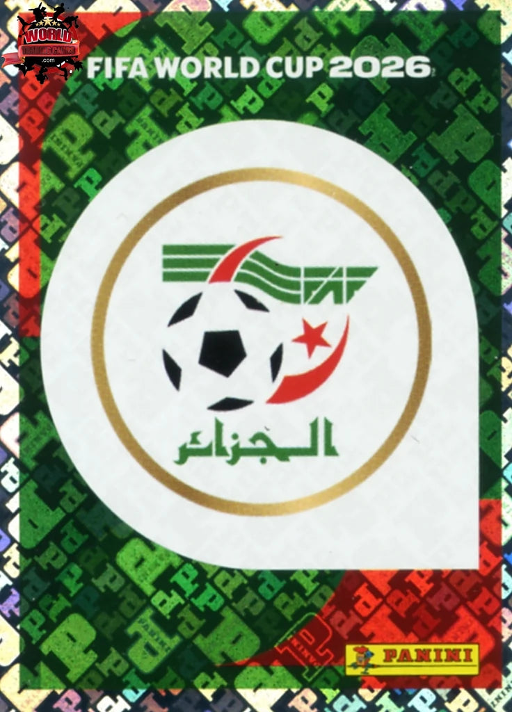 #ALG001 | Panini | Fifa World Cup Stickers | 2026 | Emblem | Algeria | Foil - International version