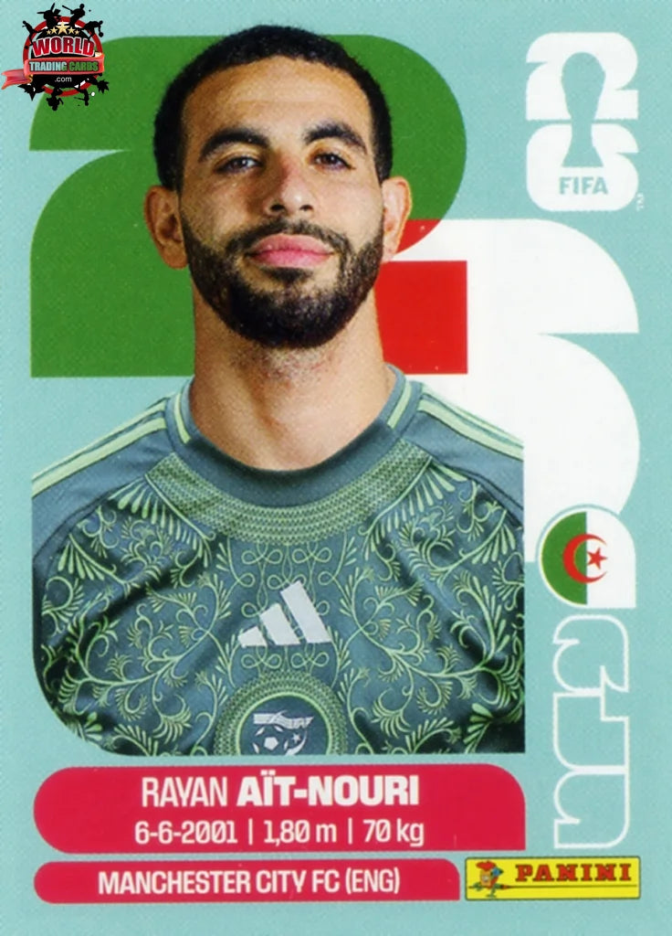 #ALG005 | Panini | Fifa World Cup Stickers | 2026 | Rayan Aït-Nouri | Algeria | Base