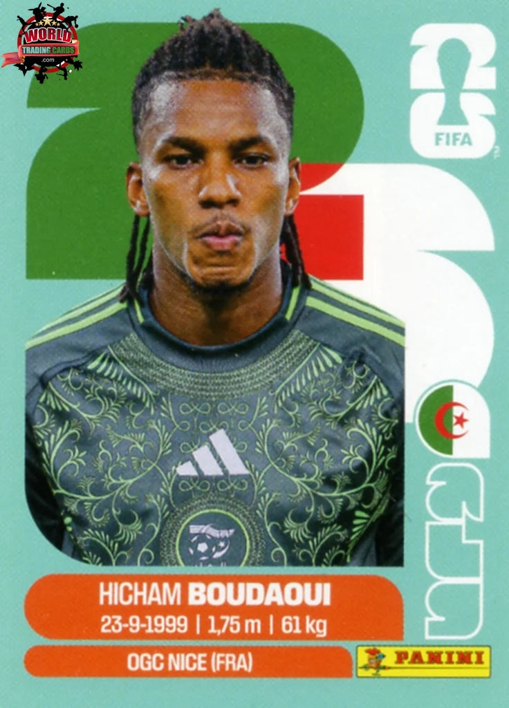 #ALG010 | Panini | Fifa World Cup Stickers | 2026 | Hicham Boudaoui | Algeria | Base