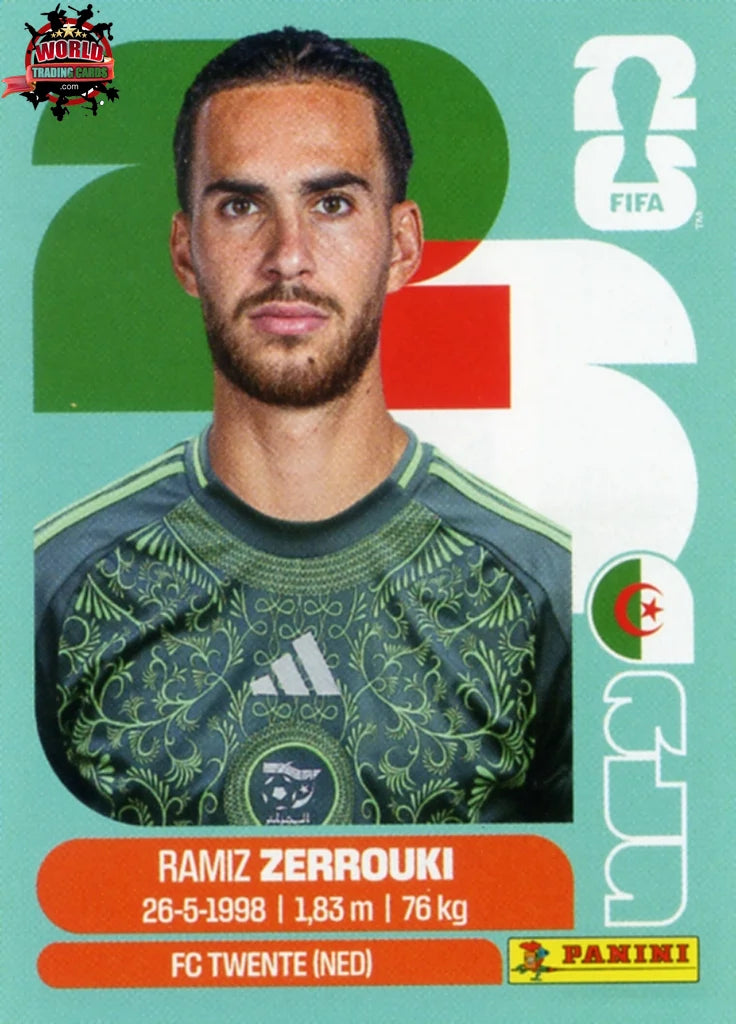 #ALG011 | Panini | Fifa World Cup Stickers | 2026 | Ramiz Zerrouki | Algeria | Base