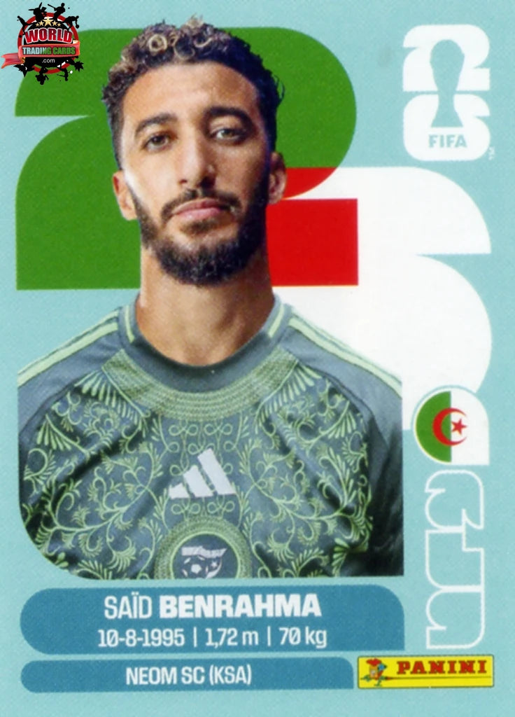 #ALG016 | Panini | Fifa World Cup Stickers | 2026 | Said Benrahma | Algeria | Base