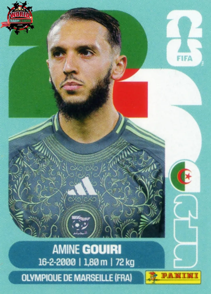 #ALG018 | Panini | Fifa World Cup Stickers | 2026 | Amine Gouiri | Algeria | Base