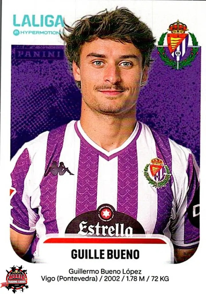 Cromo Trading Card Fútbol-Guille Bueno-Real Valladolid CF-Panini La Liga HypermotionV 2025-2026-390-Basico