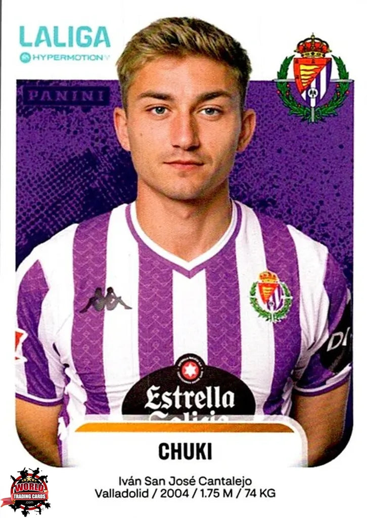 Cromo Trading Card Fútbol-Chuki-Real Valladolid CF-Panini La Liga HypermotionV 2025-2026-395A-Basico