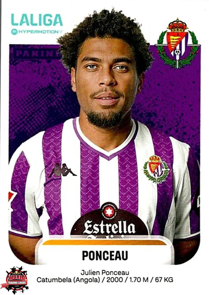 Cromo Trading Card Fútbol-Ponceau-Real Valladolid CF-Panini La Liga HypermotionV 2025-2026-395B-Basico