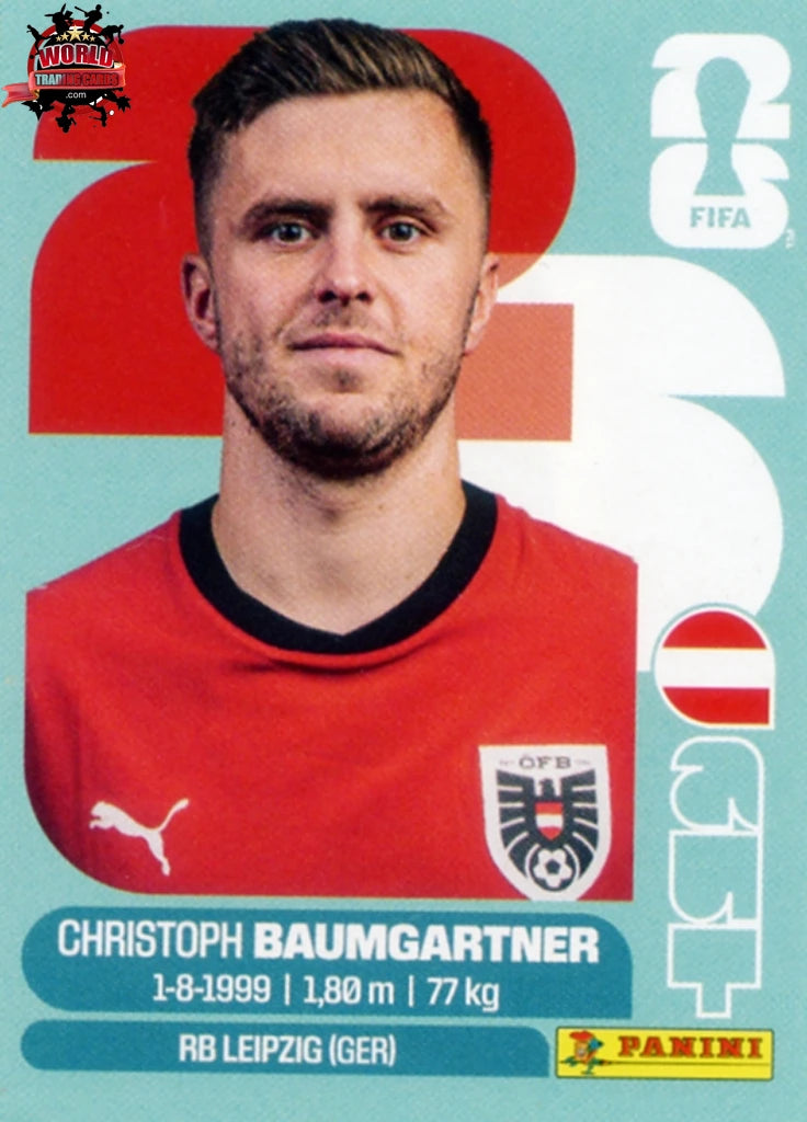 #AUT018 | Panini | Fifa World Cup Stickers | 2026 | Christoph Baumgartner | Austria | Base