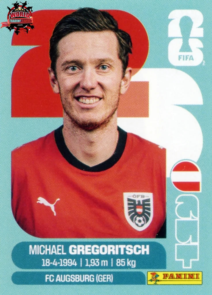 #AUT019 | Panini | Fifa World Cup Stickers | 2026 | Michael Gregoritsch | Austria | Base