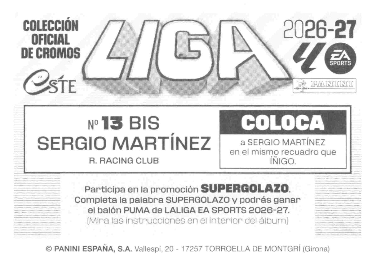 Panini | La Liga | 2026-2027 | RC Celta de Vigo | Basic | #19 | Jutglà