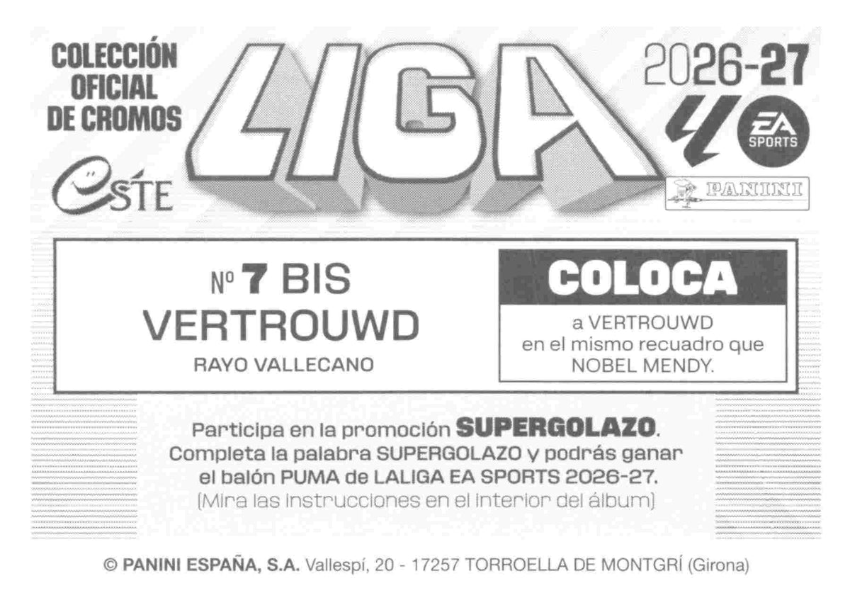 Panini | La Liga | 2026-2027 | RC Celta de Vigo | Basic | #19 | Jutglà