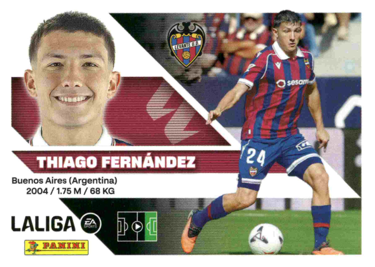 Panini | Liga Este | 2026-2027 | Levante UD | Basico | #16 Bis | Thiago Fernandez | 3ª Edición