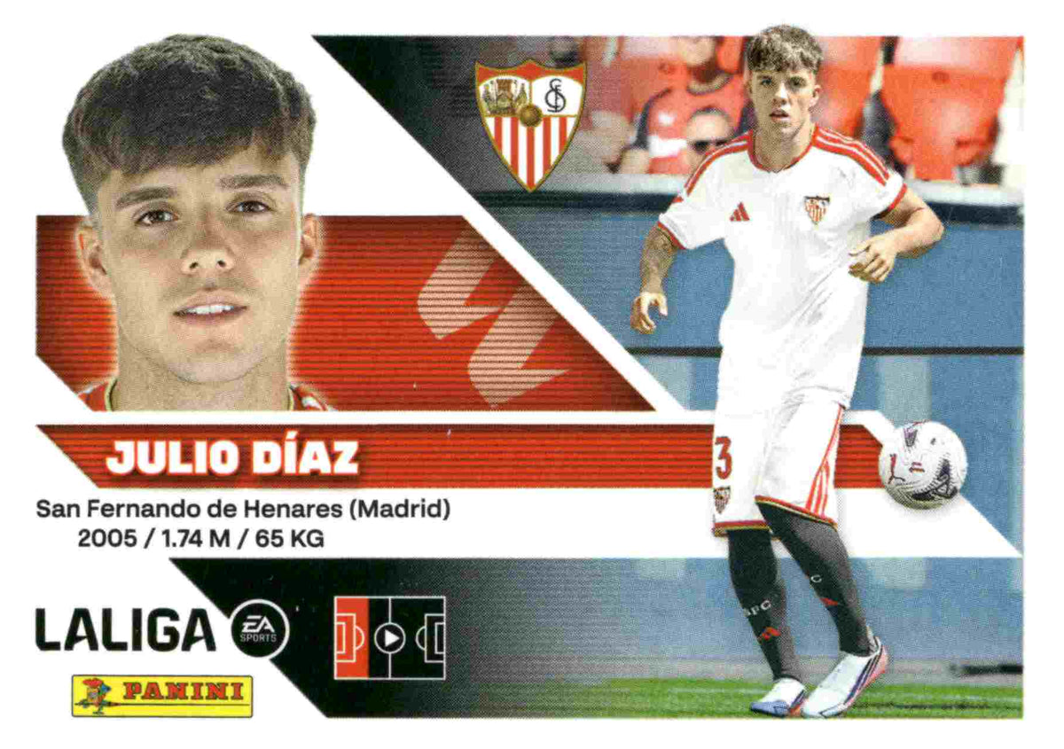 Panini | Liga Este | 2026-2027 | Sevilla CF | Basico | #08 Bis | Julio Diaz | 3ª Edición
