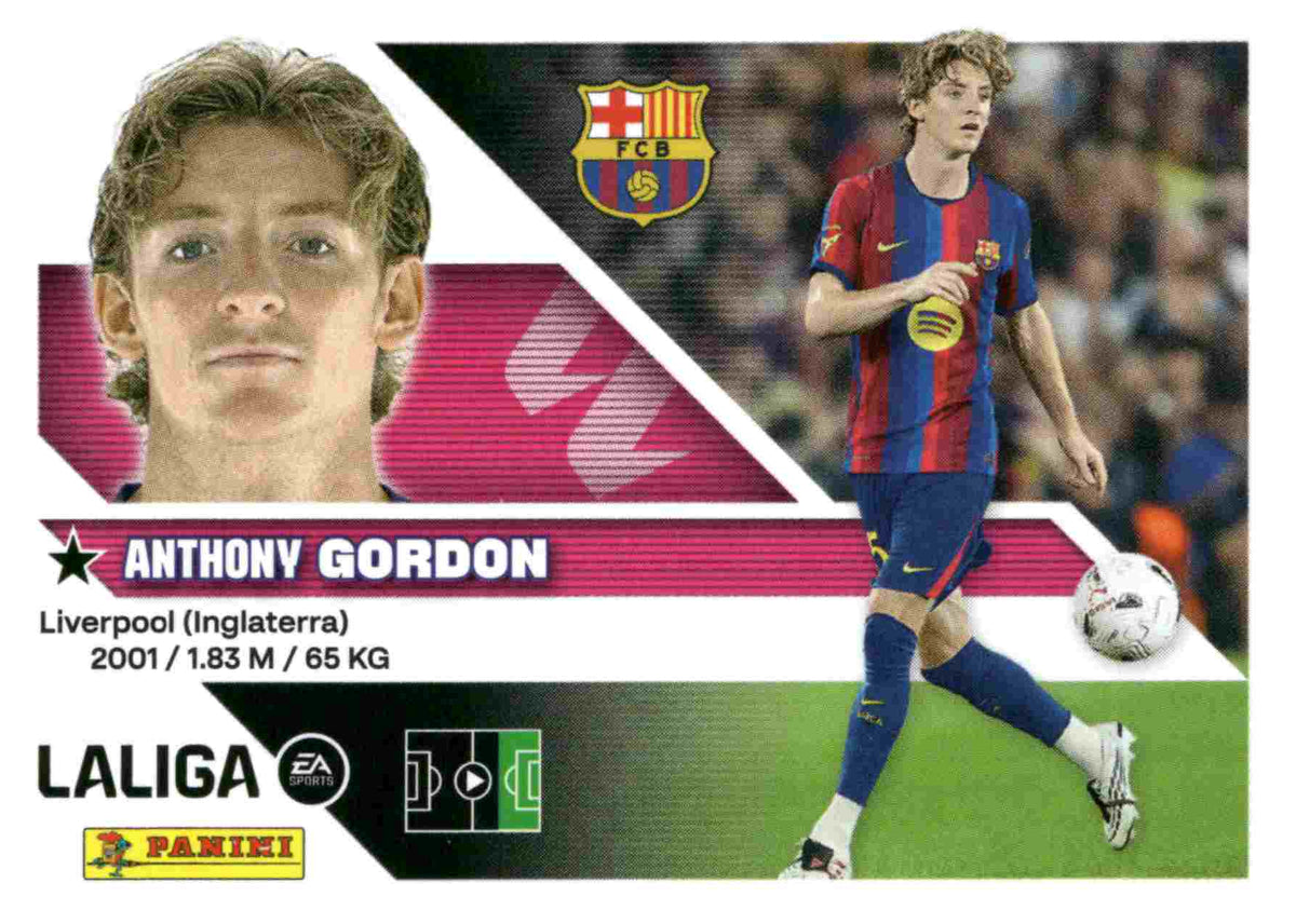 Panini | Liga Este | 2026-2027 | FC Barcelona | Basico | #UF24 | Gordon | Últimos Fichajes | 3ª Edición