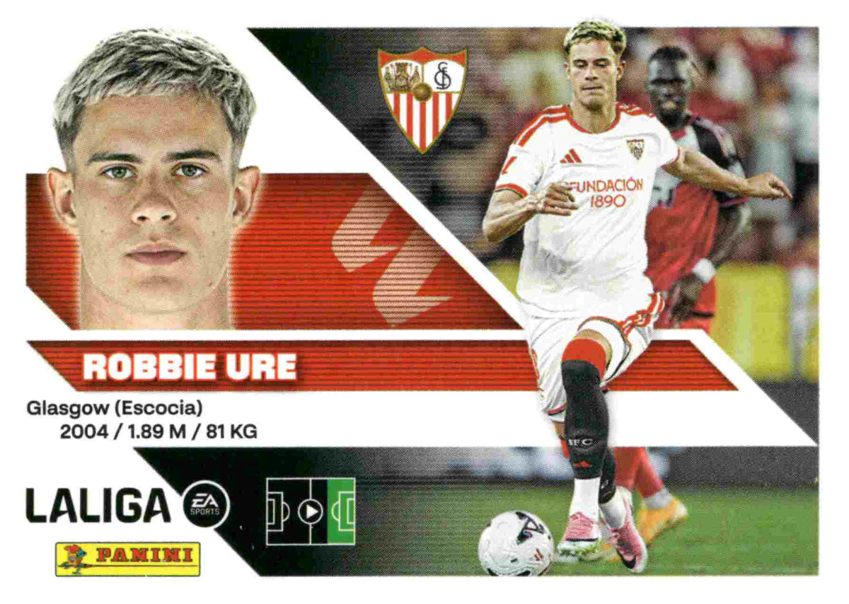 Panini | Liga Este | 2026-2027 | Sevilla CF | Basico | #UF25 | Robbie Ure | Últimos Fichajes | 3ª Edición