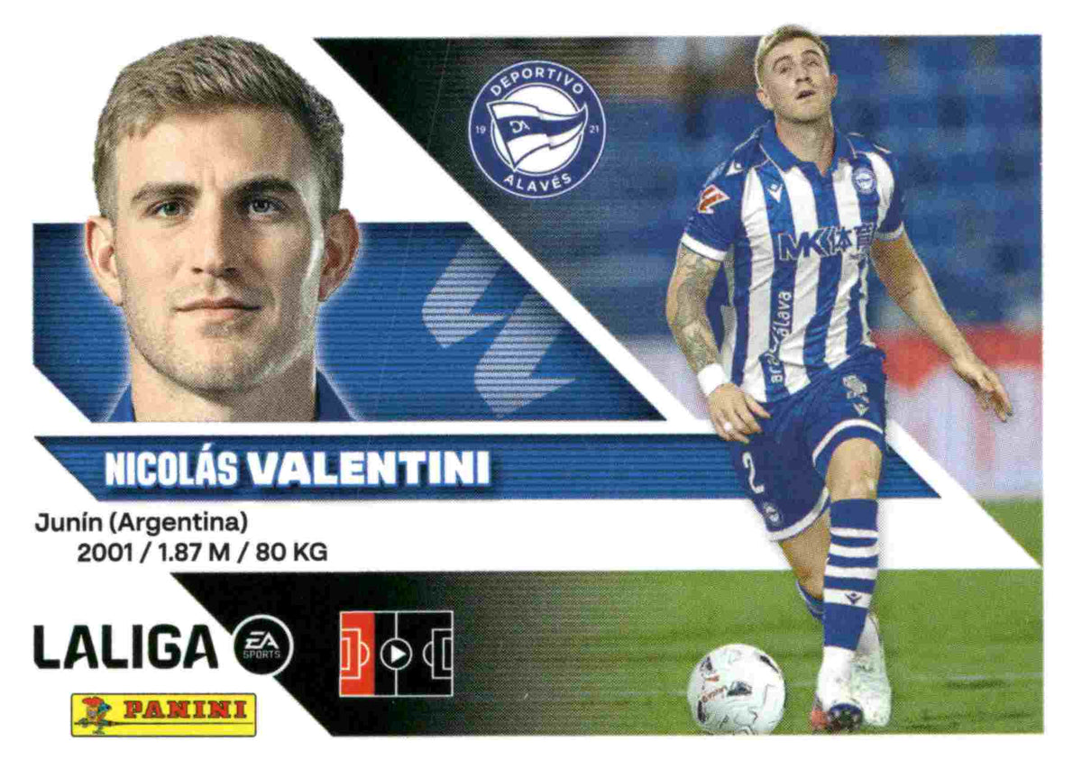 Panini | Liga Este | 2026-2027 | Deportivo Alaves | Basico | #UF30 | Valentini | Últimos Fichajes | 3ª Edición