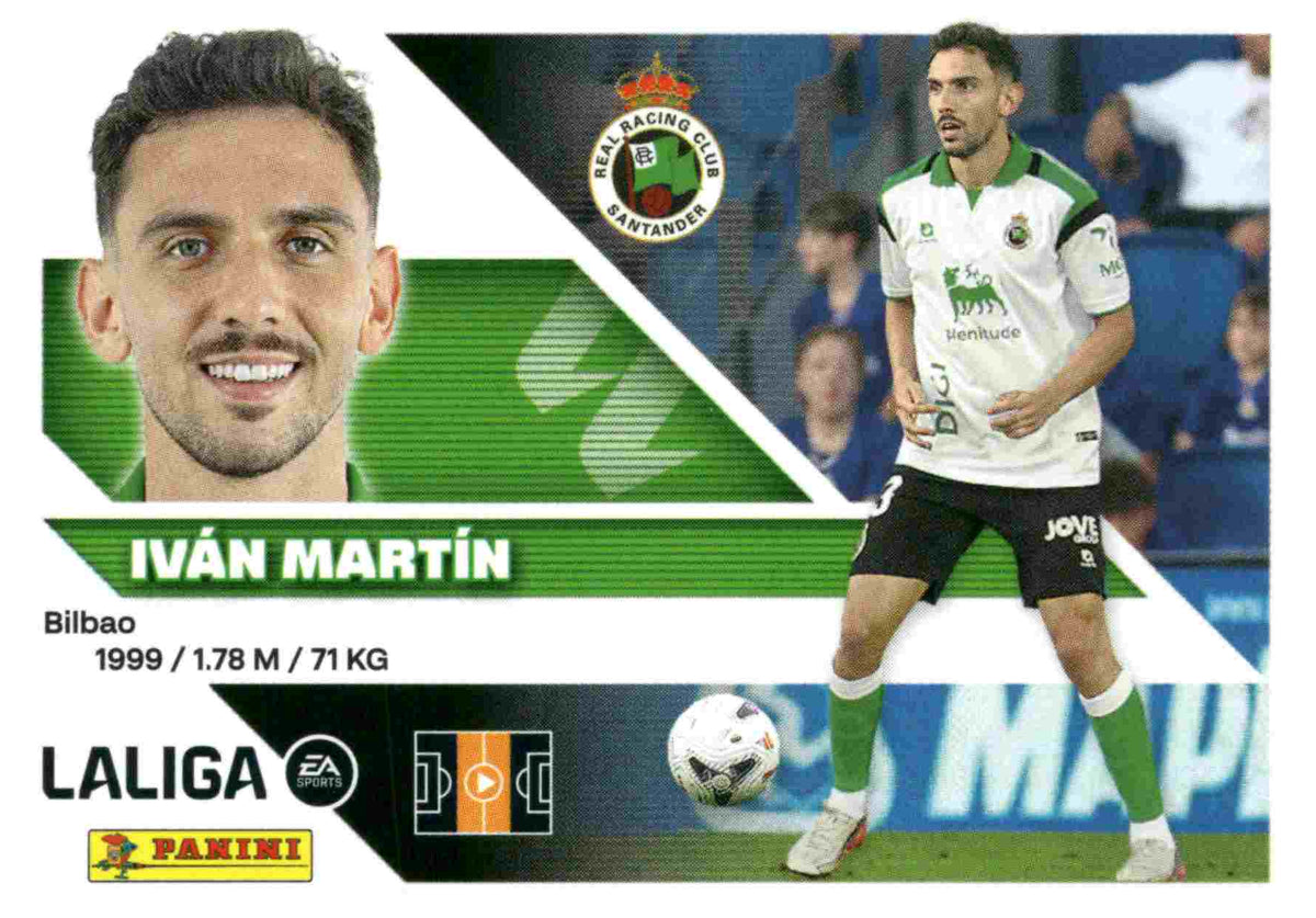 Panini | Liga Este | 2026-2027 | Real Racing Club | Basico | #UF34 | Ivan Martin | Últimos Fichajes | 3ª Edición