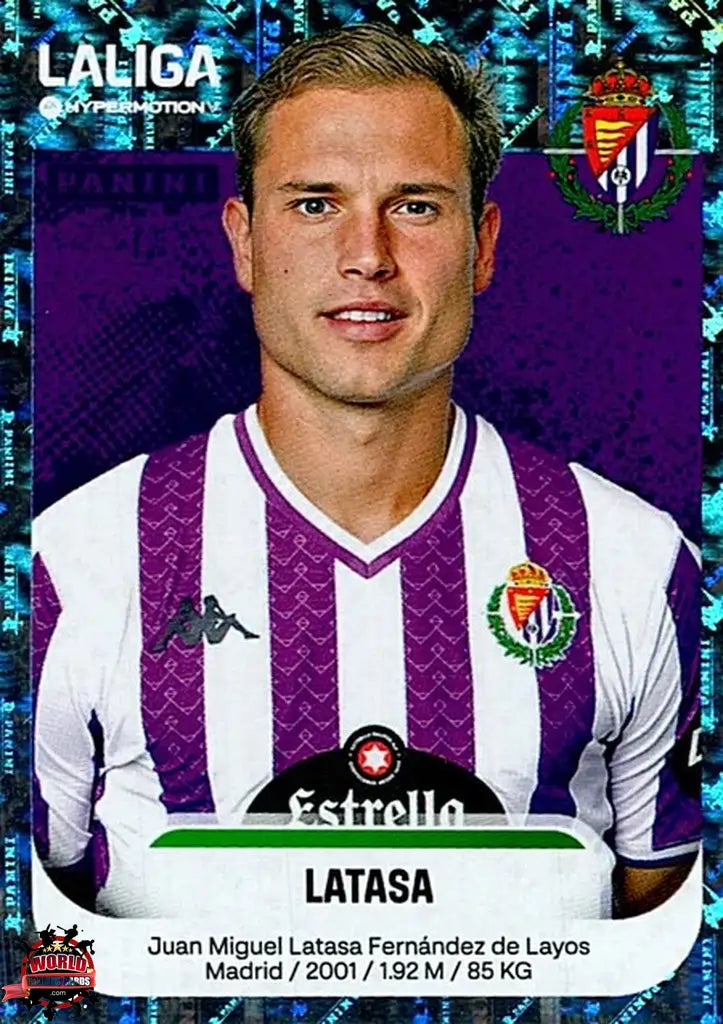 Cromo Trading Card Fútbol-Latasa-Real Valladolid CF-Panini La Liga HypermotionV 2025-2026-400-Brillante