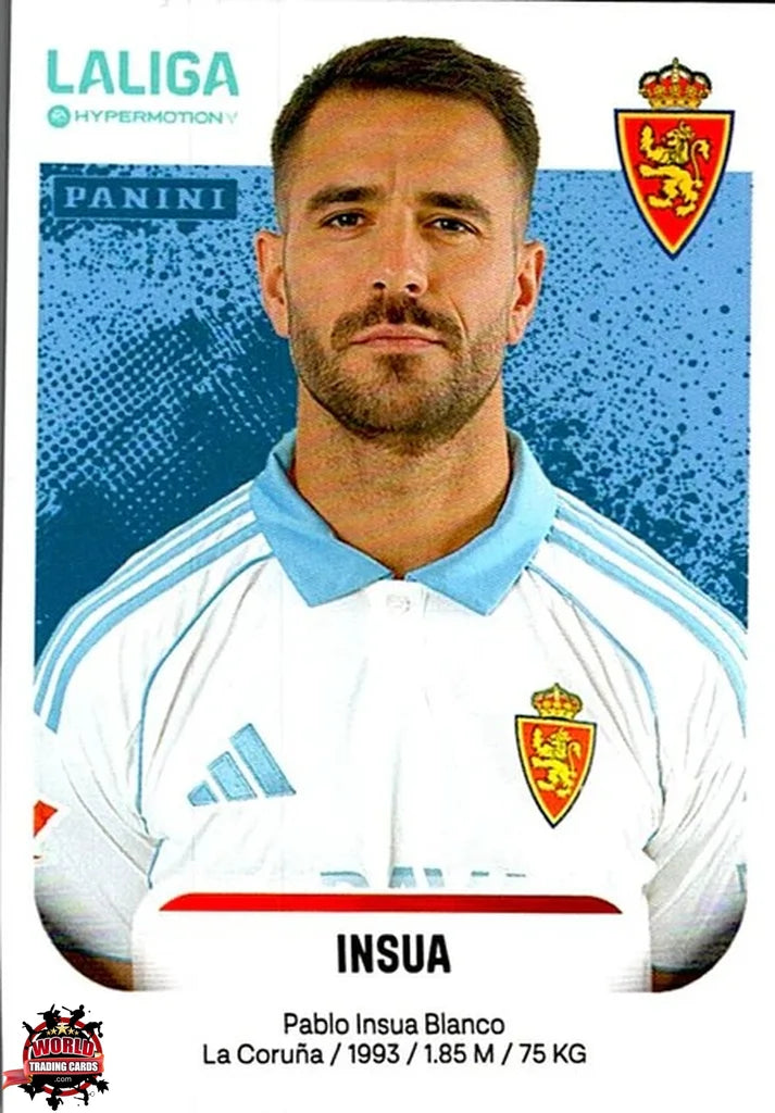 Cromo Trading Card Fútbol-Insua-Real Zaragoza-Panini La Liga HypermotionV 2025-2026-406-Basico