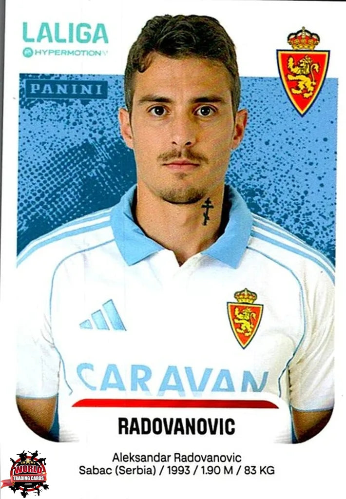 Cromo Trading Card Fútbol-Radovanovic-Real Zaragoza-Panini La Liga HypermotionV 2025-2026-407-Basico