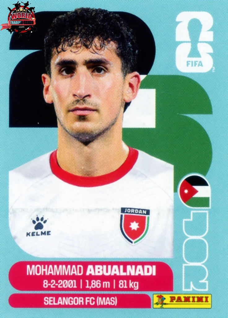 #JOR008 | Panini | Fifa World Cup Stickers | 2026 | Mohammad Abualnadi | Jordan | Base