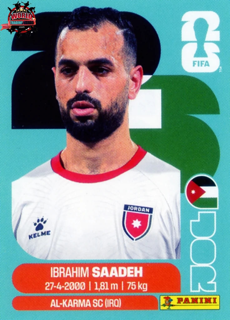 #JOR009 | Panini | Fifa World Cup Stickers | 2026 | Ibrahim Saadeh | Jordan | Base