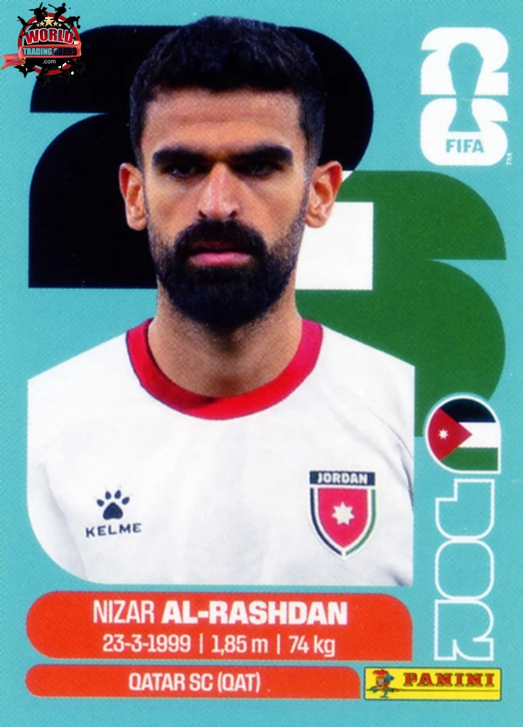 #JOR010 | Panini | Fifa World Cup Stickers | 2026 | Nizar Al-Rashdan | Jordan | Base