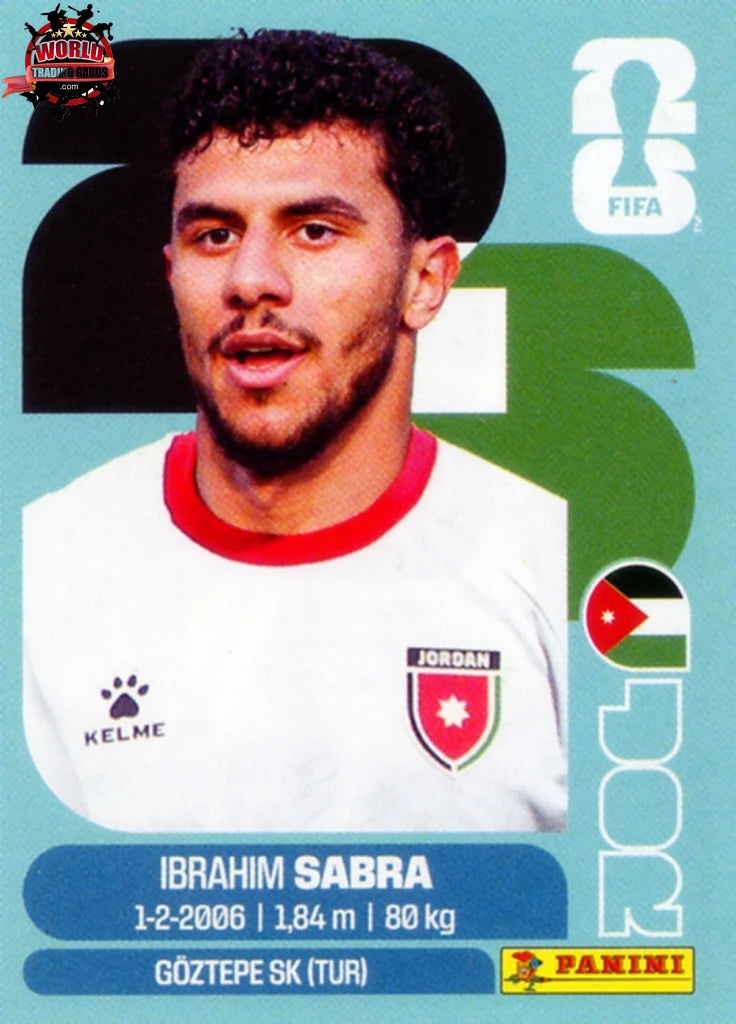 #JOR020 | Panini | Fifa World Cup Stickers | 2026 | Ibrahim Sabra | Jordan | Base