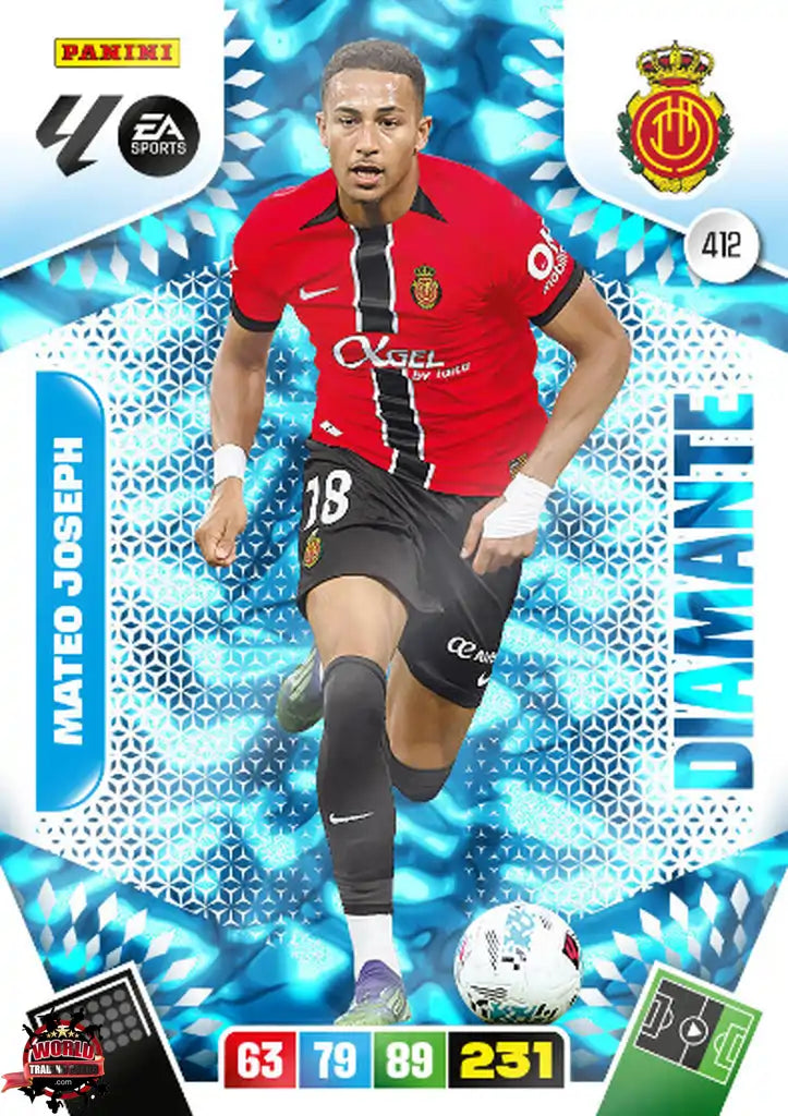 #412 | Adrenalyn XL | La Liga | 2025-2026 | Mateo Joseph | RCD Mallorca | Diamante