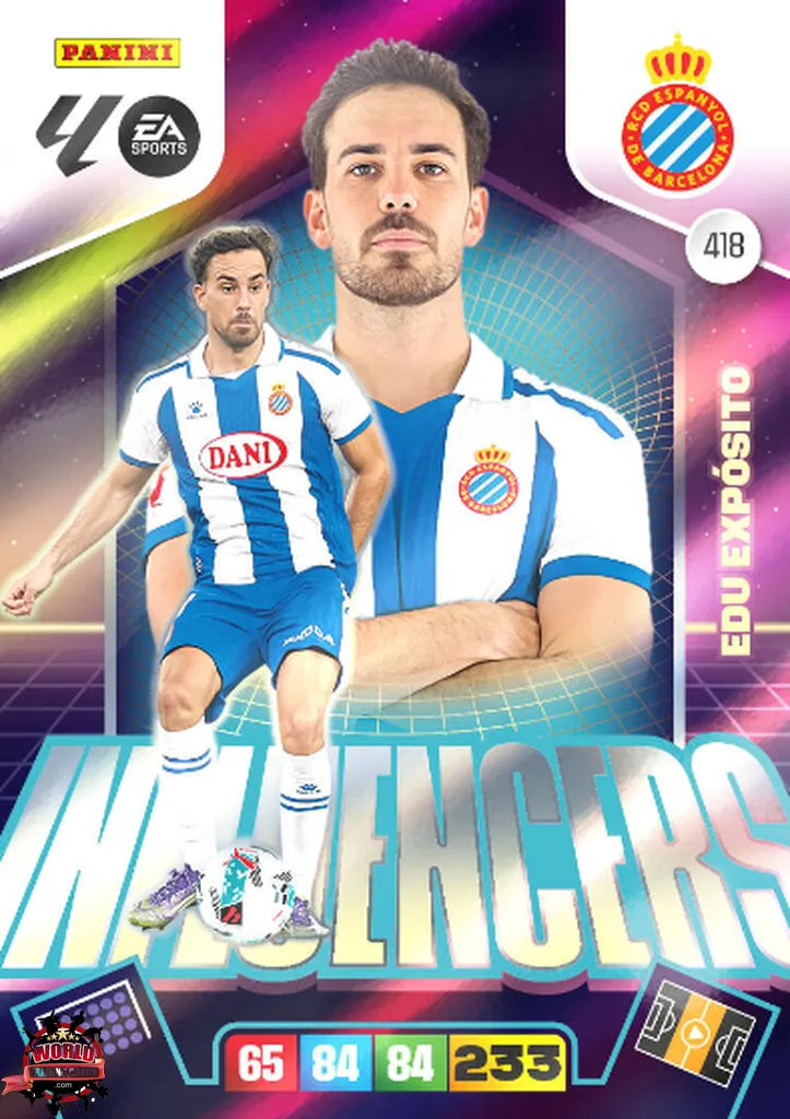 #418 | Adrenalyn XL | La Liga | 2025-2026 | Edu Exposito | RCD Espanyol | Influencers