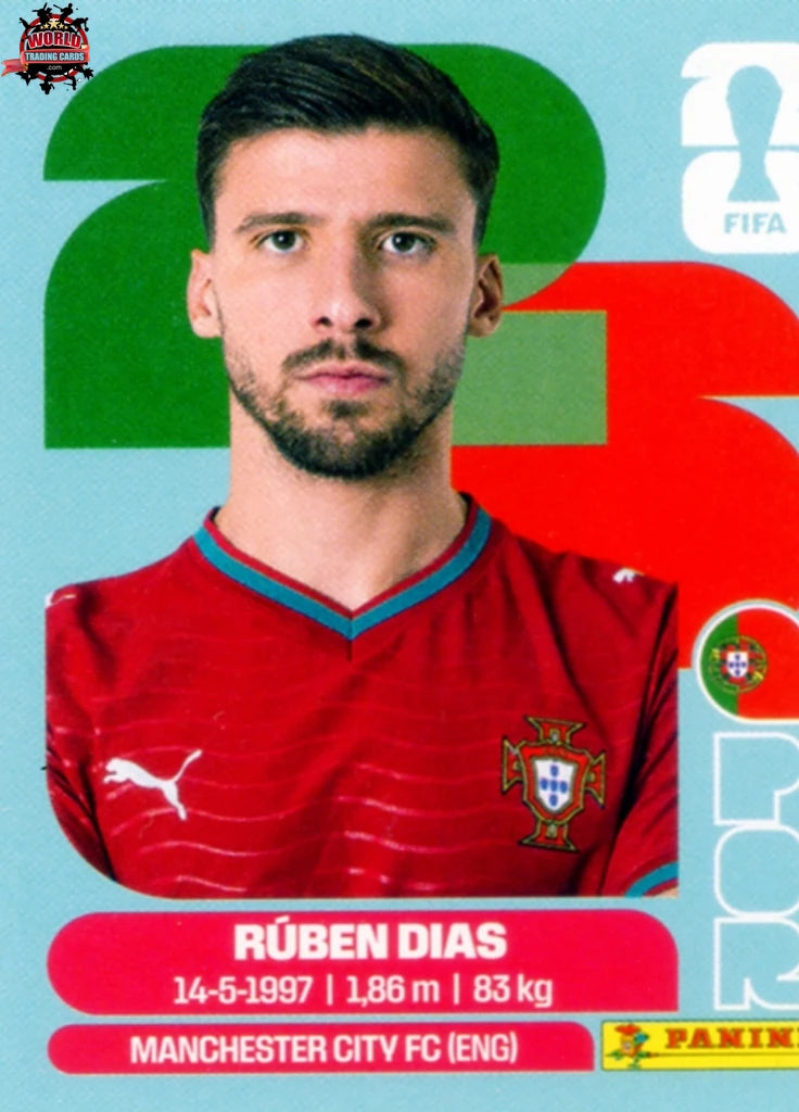 #POR004 | Panini | Fifa World Cup Stickers | 2026 | Ruben Dias | Portugal | Base