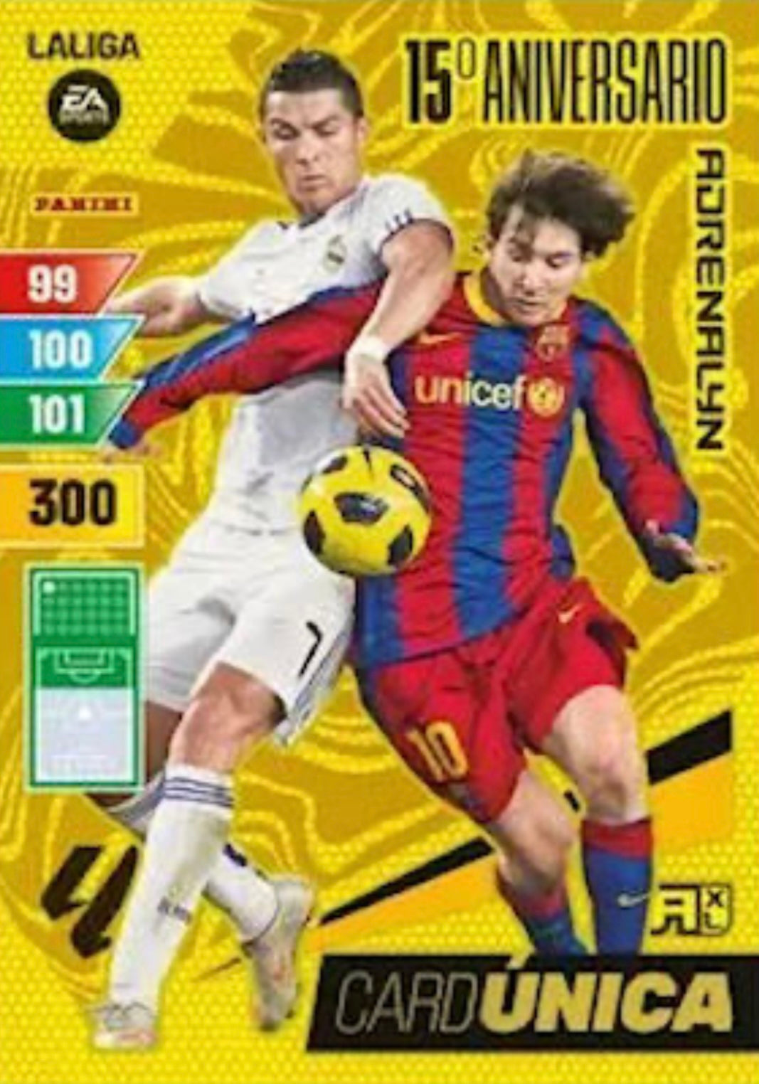 Panini Adrenalyn XL La Liga 2023/2024 - Lionel Messi / Cristiano Ronaldo, Card Única, Cromo RAW