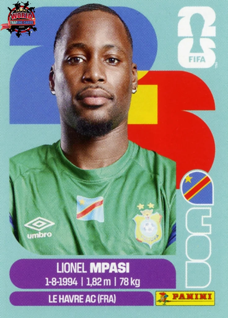 #COD002 | Panini | Fifa World Cup Stickers | 2026 | Lionel Mpasi | Congo DR | Base