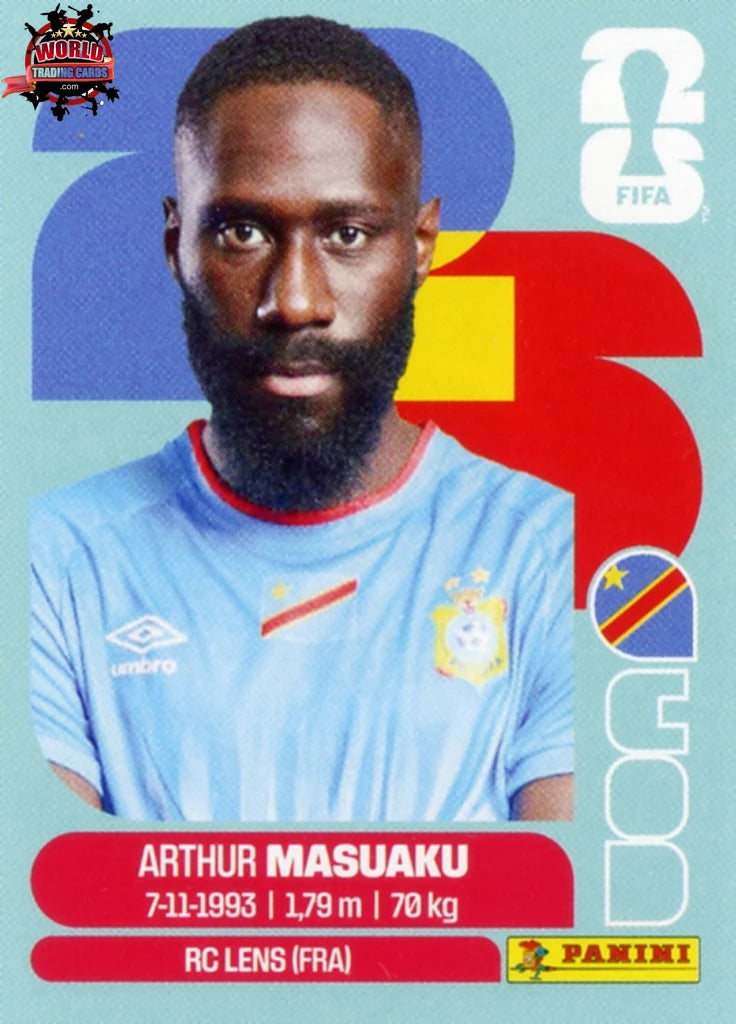 #COD005 | Panini | Fifa World Cup Stickers | 2026 | Arthur Masuaku | Congo DR | Base