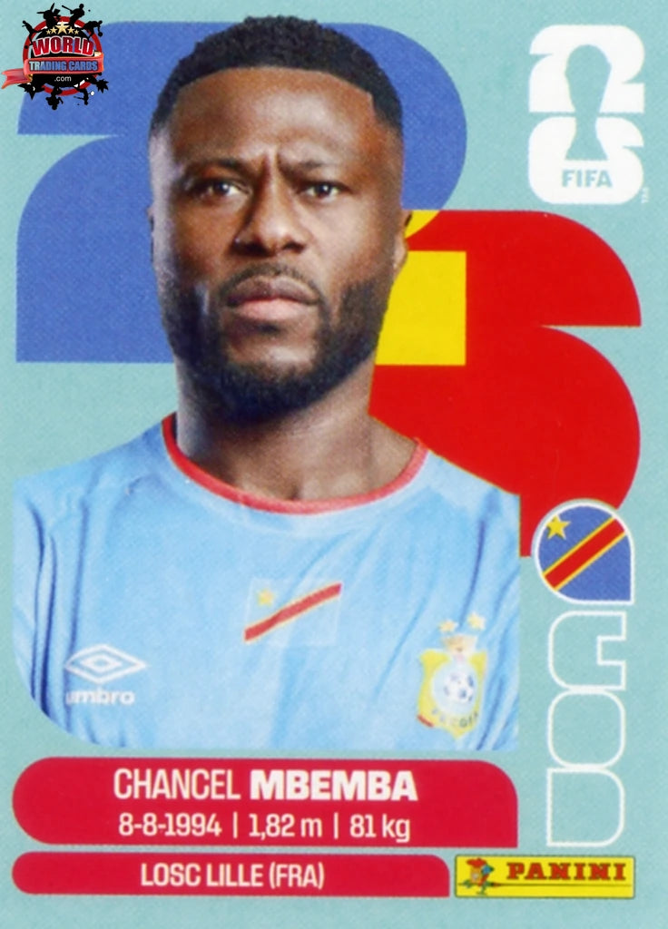 #COD006 | Panini | Fifa World Cup Stickers | 2026 | Chancel Mbemba | Congo DR | Base