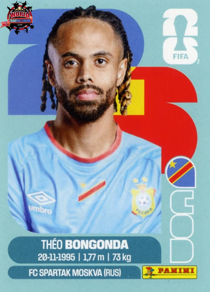 #COD014 | Panini | Fifa World Cup Stickers | 2026 | Théo Bongonda | Congo DR | Base