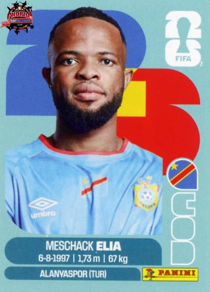 #COD015 | Panini | Fifa World Cup Stickers | 2026 | Meschak Elia | Congo DR | Base