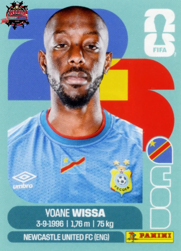 #COD016 | Panini | Fifa World Cup Stickers | 2026 | Yoane Wissa | Congo DR | Base