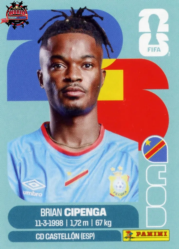 #COD017 | Panini | Fifa World Cup Stickers | 2026 | Brian Cipenga | Congo DR | Base