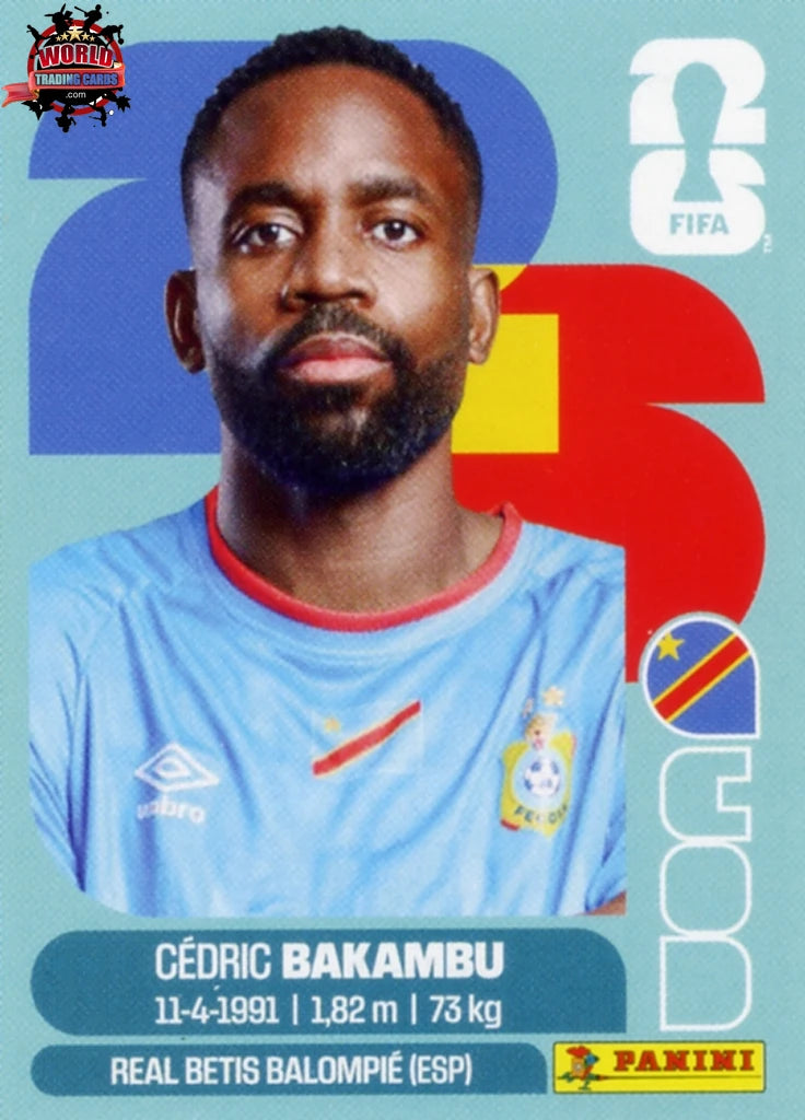 #COD019 | Panini | Fifa World Cup Stickers | 2026 | Cédric Bakambu | Congo DR | Base