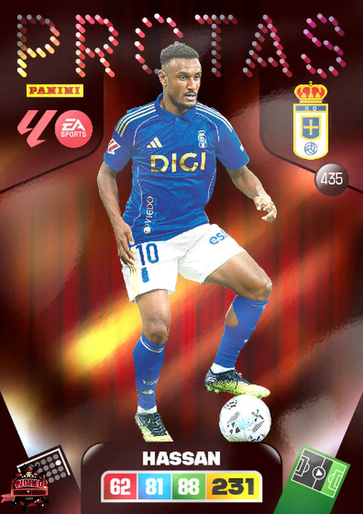 #435 | Adrenalyn XL | La Liga | 2025-2026 | Hassan | Real Oviedo | Protas