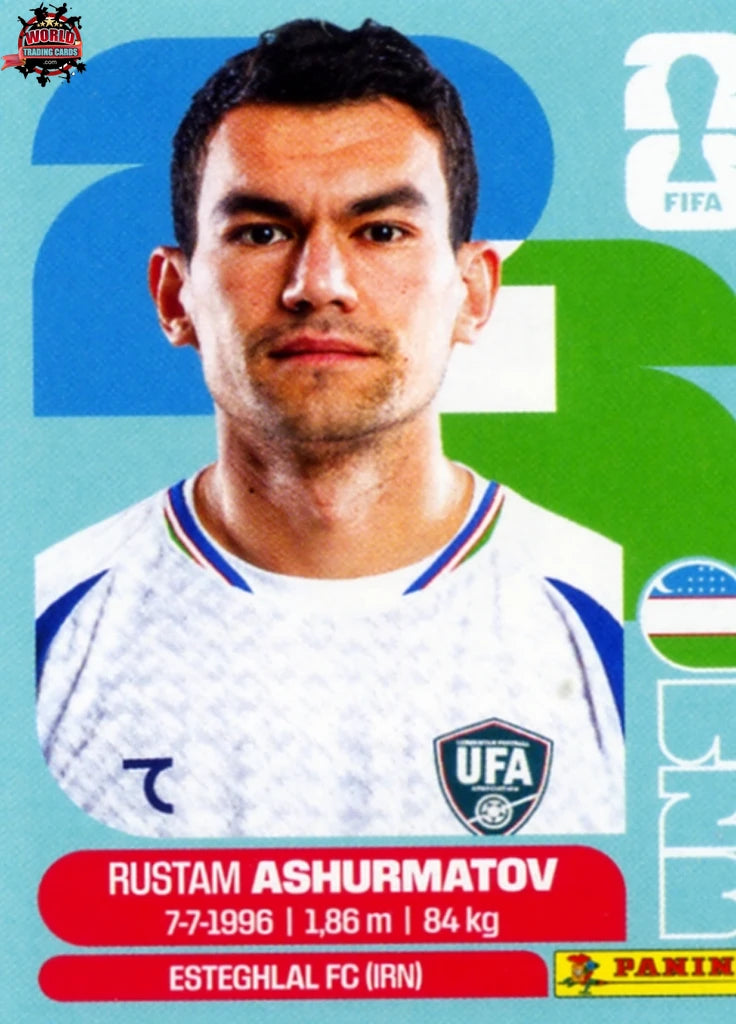 #UZB007 | Panini | Fifa World Cup Stickers | 2026 | Rustamjon Ashurmatov | Uzbekistan | Base - International version