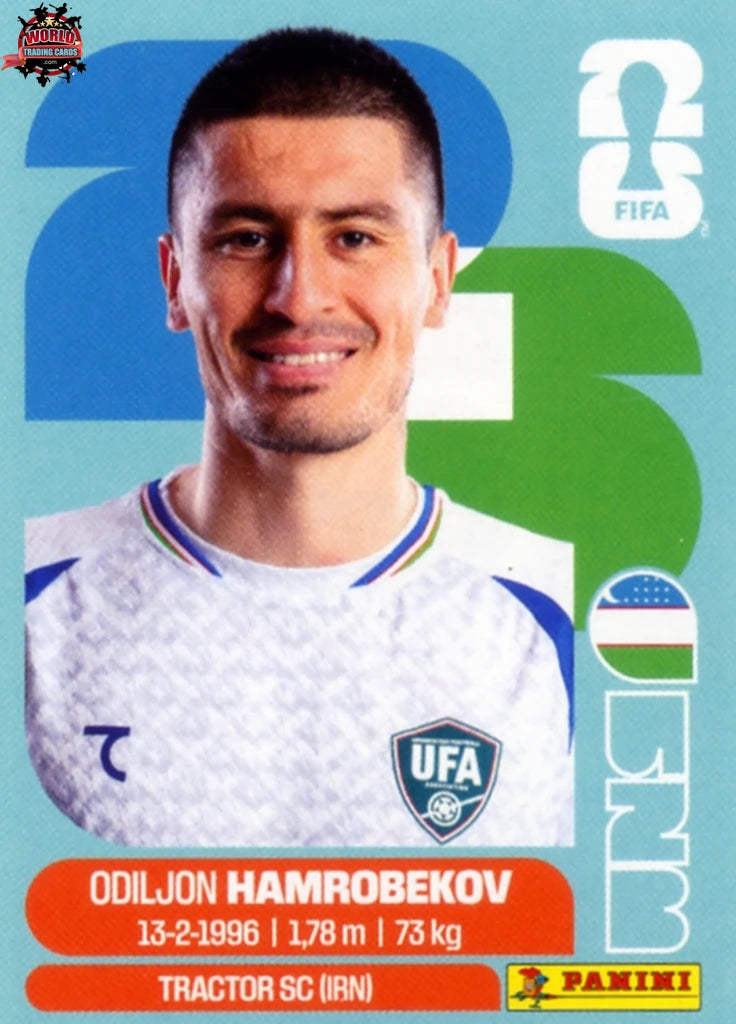 #UZB010 | Panini | Fifa World Cup Stickers | 2026 | Odiljon Hamrobekov | Uzbekistan | Base - International version