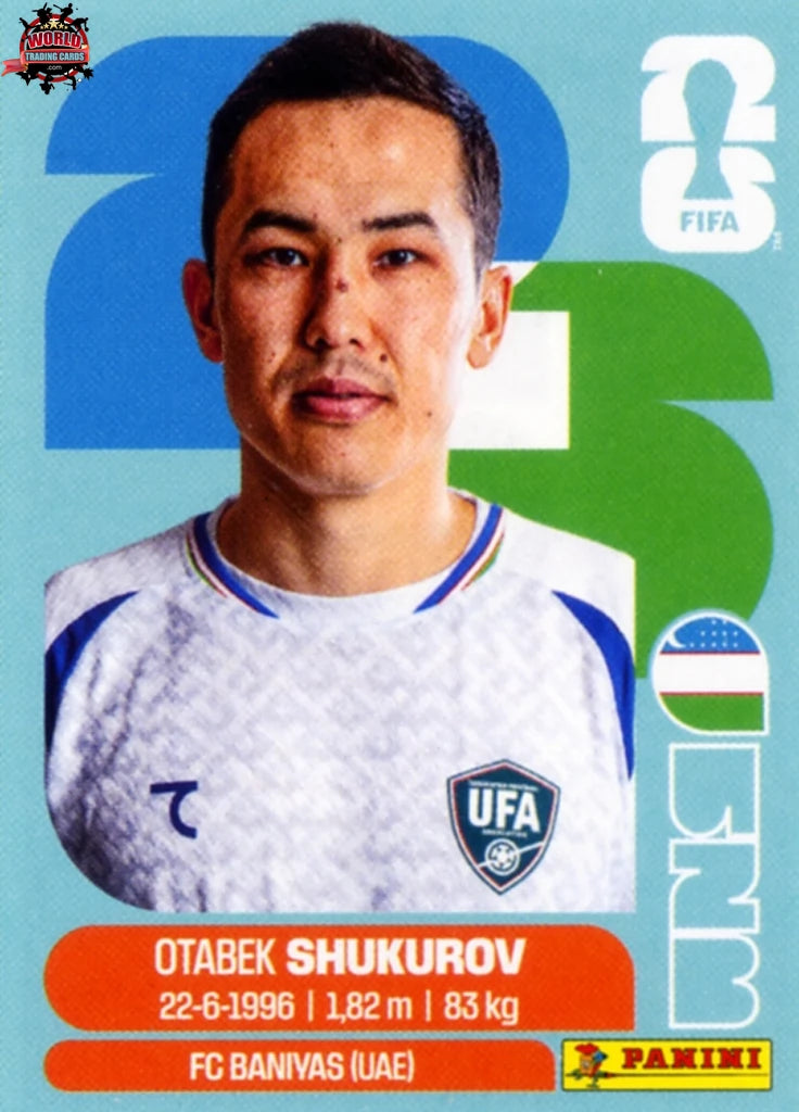 #UZB011 | Panini | Fifa World Cup Stickers | 2026 | Otabek Shukurov | Uzbekistan | Base - International version