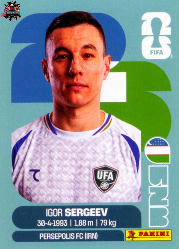 #UZB019 | Panini | Fifa World Cup Stickers | 2026 | Igor Sergeev | Uzbekistan | Base - International version