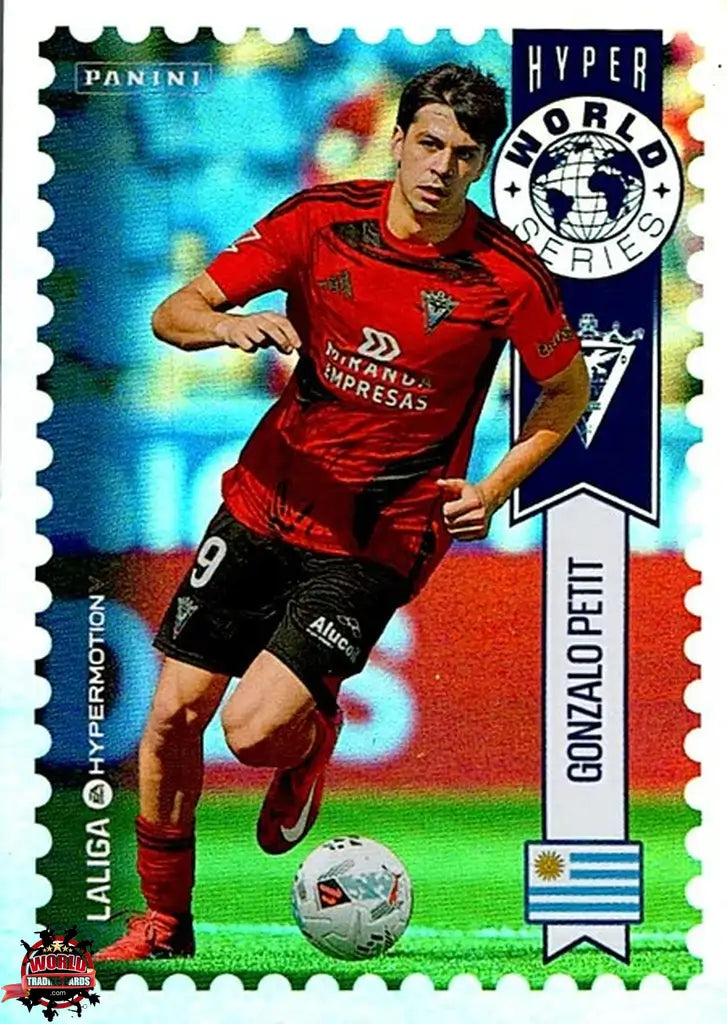 Cromo Trading Card Fútbol-Gonzalo Petit-Mirandés-Panini La Liga HypermotionV 2025-2026-445-Hyper World Series